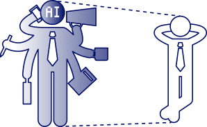 【追客名人】はもうひとりの自分が追客を行うような、マーケティングオートメーション(MA)ツールであり、貴社のために24時間365日働くスタッフとなります。